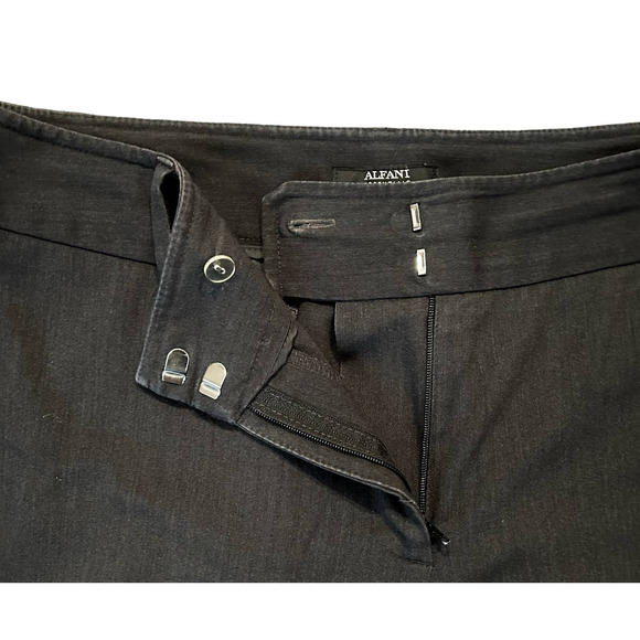 Alfani Essentials Dark Gray Wide Leg Dress Pants Womens Size 8 - Picture 5 of 10